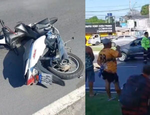 Mulher m0rre após ser atropel4da por moto na avenida Max Teixeira; veja vídeo