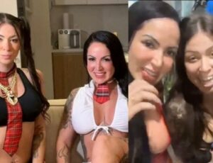 Elisa Sanches e Mc Pipokinha se encontram e curtem noitada no RJ
