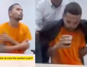 Direito dos "manos": preso recebe cafezinho e até paletó durante audiência de custódia; veja vídeo