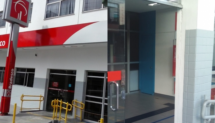 “Passa nada!”: bandidos furtam porta do banco Bradesco na Compensa; veja vídeo