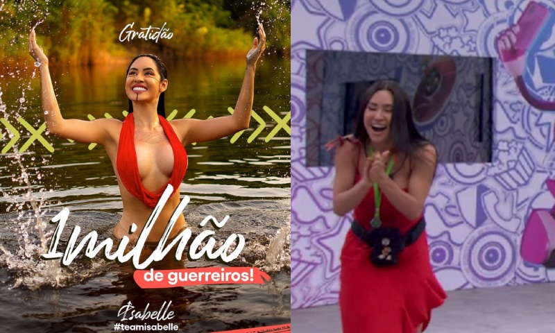 Veio aí: Isabelle Nogueira alcança 1 milhão de seguidores no Instagram e brilha no BBB24