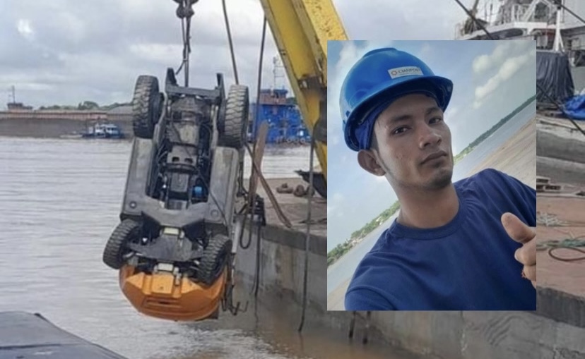 MISTÉRIO: empilhadeira é encontrada mas trabalhador continua desaparecido no rio Amazonas