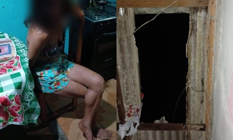 Vulgo “morcega” é presa após invadir casa pelo telhado para roubar; veja cena