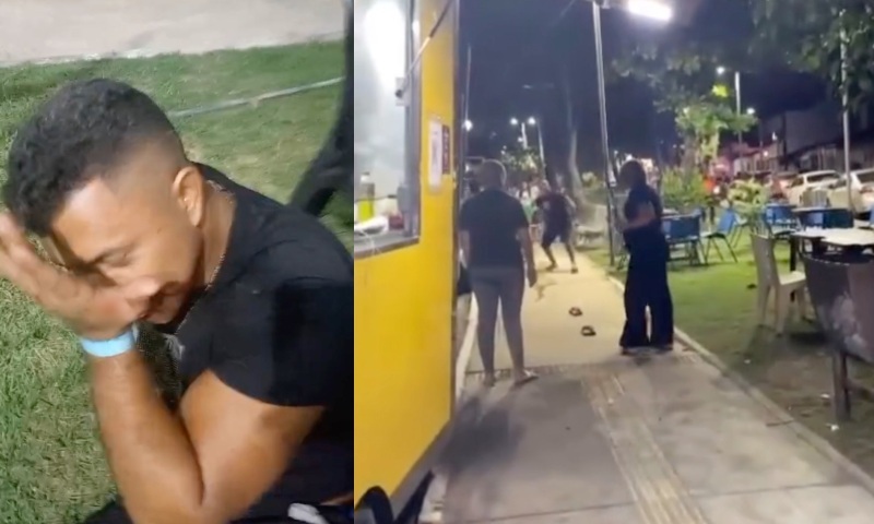 Motorista bêbado fica louc0 e sai querendo esfaque4r pedestres: “quase fur0u a mulher!”; veja vídeo