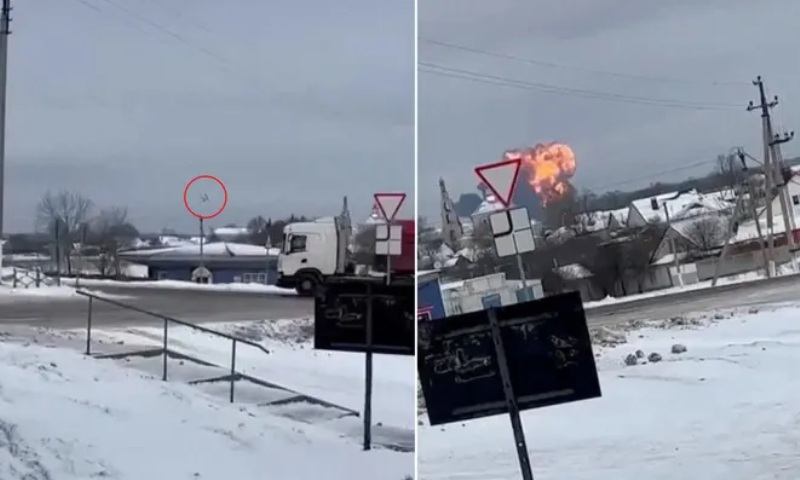 Rússia diz que Ucrânia derrubou avião militar que matou 65 prisioneiros ucranianos; veja vídeo