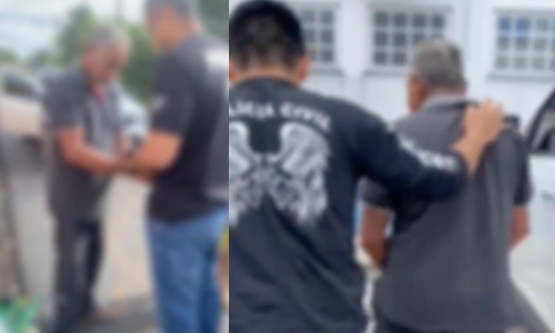 Avô é preso após abus4r sexu4lmente das duas netas no bairro Monte das Oliveiras; veja vídeo
