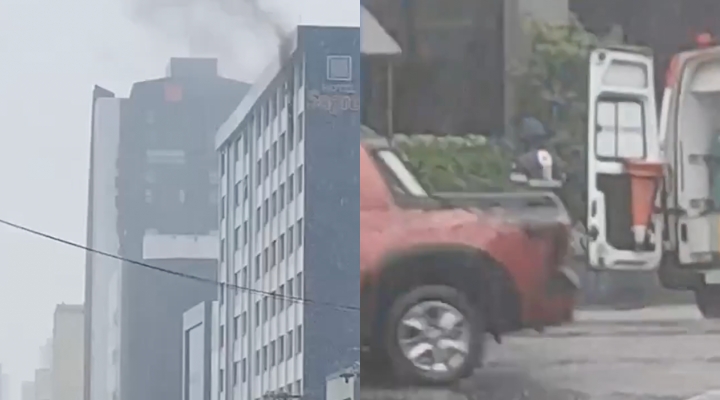 “Meu Deus, não!”: vídeo desesperador mostra momento que homem m0rre tentando se salvar de incêndio; veja