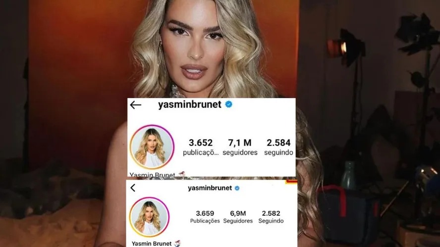 BBB24: Yasmin Brunet perde mais de 200 mil seguidores no Instagram após falar mal de Davi