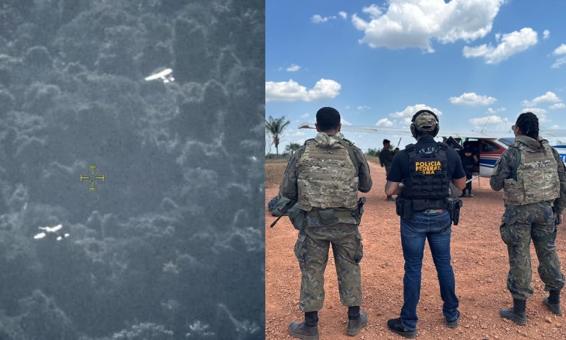 Força Aérea Brasileira intercepta aeronave suspeita sobrevoando terra indígena em Roraima; veja vídeo