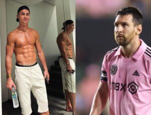 Cristiano Ronaldo não vai estar em campo em jogo contra time de Messi