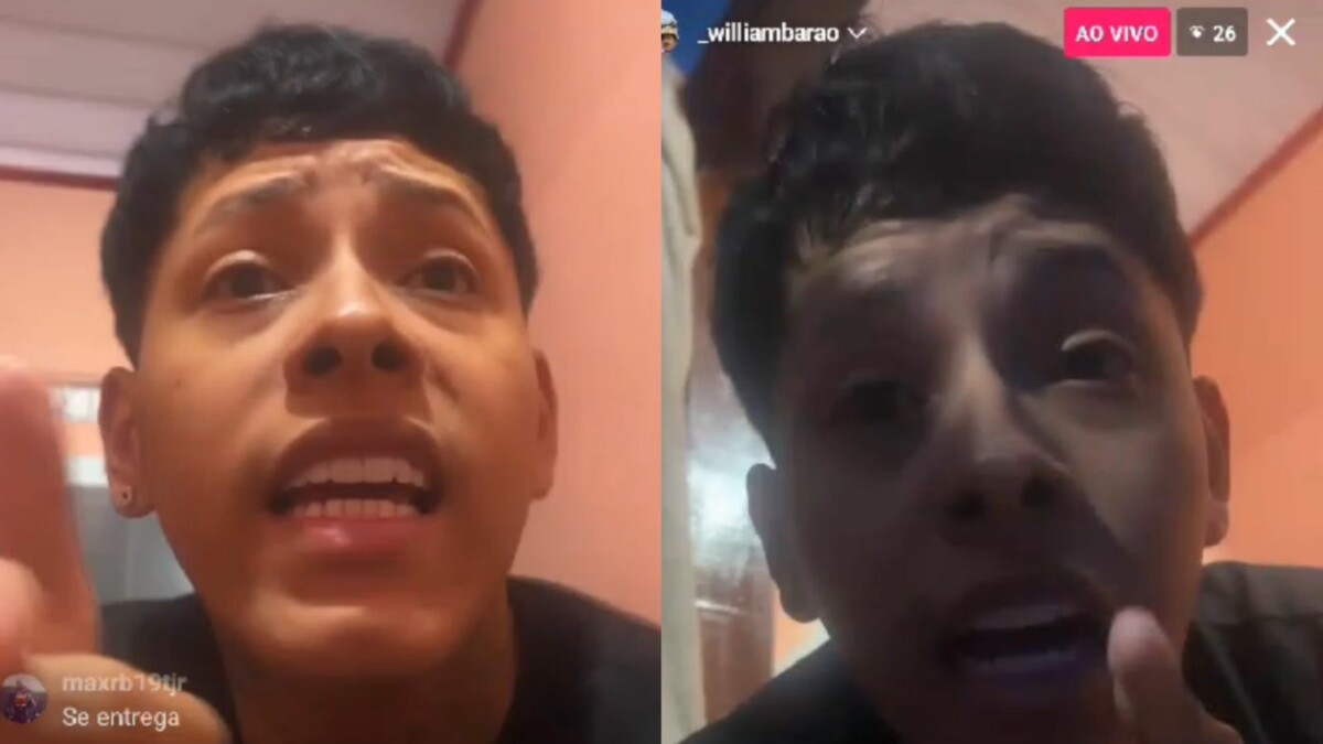 William Barão fez transmissão ao vivo e tentou esconder celular da polícia antes de ser preso; veja vídeo