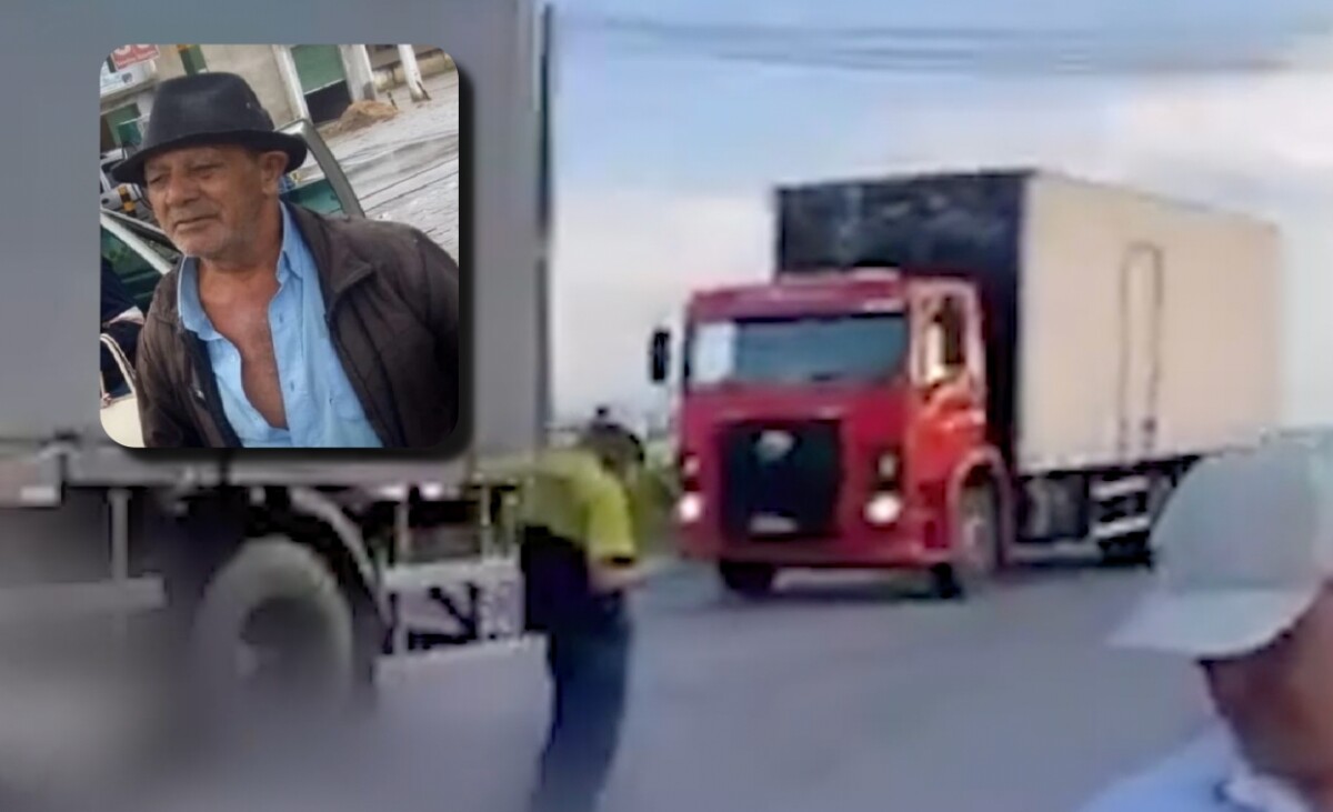 “Desmanchou ele todinho”: idoso é esm4gad0 por carreta e população fica chocada; veja vídeo