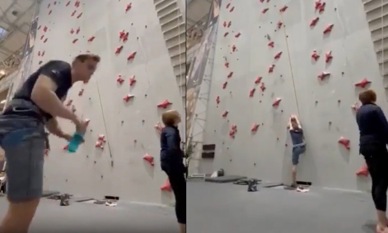 “A queda do bonzão”: homem tenta se exibir, escala parede sem proteção e o pior acontece; veja vídeo