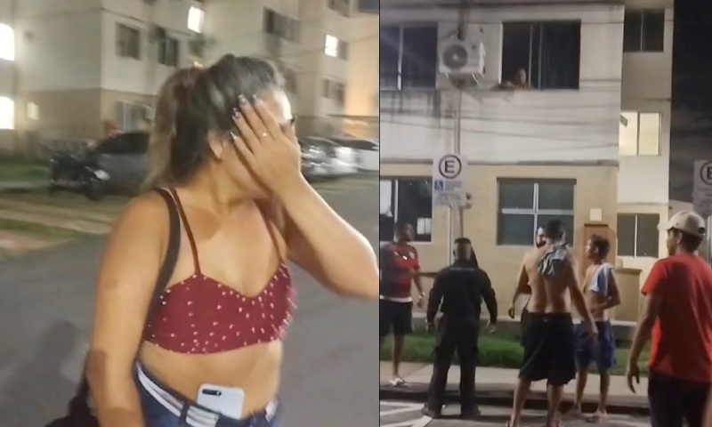 “Larga esse homem, mana!”: vizinhos salvam mulher de ser agredid4 no bairro Lago Azul; veja vídeo