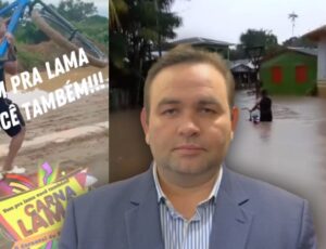 "Eirunepé na lama!": Raylan Barroso abandona ruas e deixa moradores sofrendo no carnaval chuvoso; veja vídeo