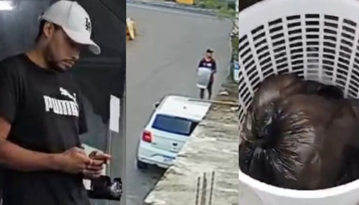 Homem que abandonou cachorros em sacos de lixo é pres0 tentando fugir de Manaus; veja vídeo