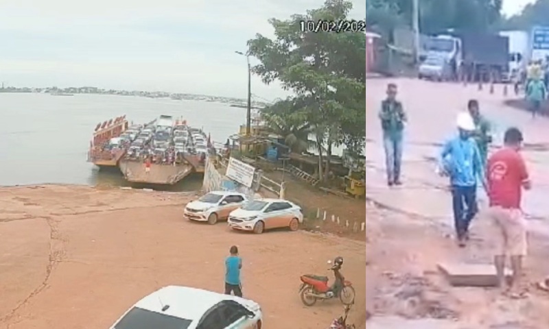 “D0r insuportável”: homem pula de balsa e tem pern4 esmag4da pela rampa; CENAS F0RTES