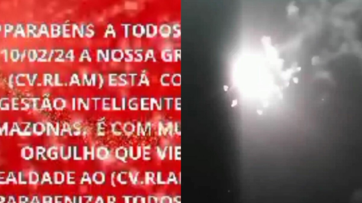 Facção criminosa CV comemora aniversário em Manaus com queima de fogos; veja vídeos
