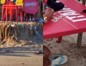 "A última breja": vulgo "Mandrake" é executad0 a tir0s na beira da praia; veja vídeo