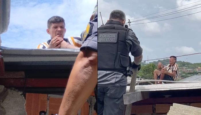 ‘Lalau’ quebr4 a perna após subir no telhado de casa para fugir da polícia no Terra Nova; veja vídeo