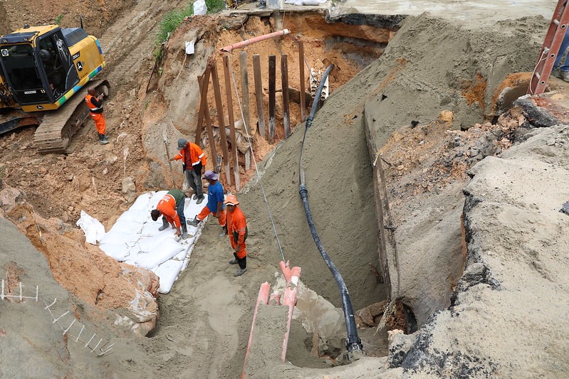 Prefeitura de Manaus avança em obra na avenida Constantino Nery