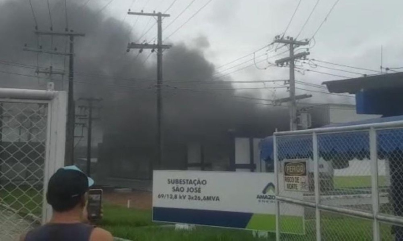 Incêndio em subestação da Amazonas Energia deixa bairros de Manaus sem luz