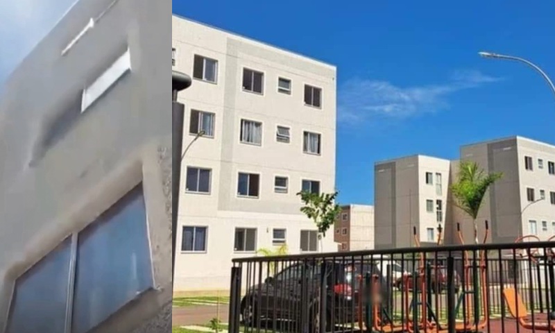 PERIGO: Crianç4 de três anos abre janela e cai do 3º andar; veja vídeo