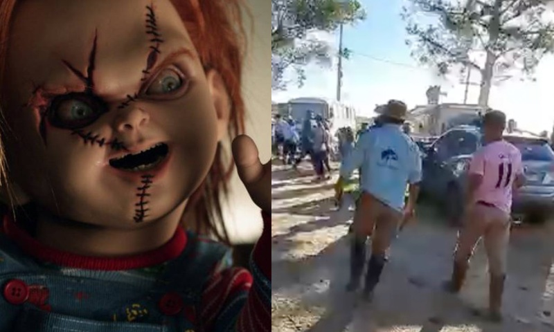 CENAS FORTES: briga de facão deixa homem com o rosto mais costurado do que a do “boneco Chucky”; veja vídeos