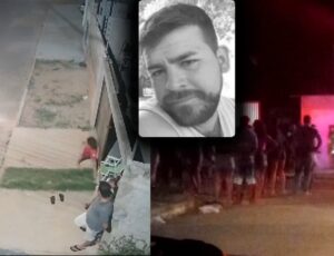 Veja momento em que pistoleir0s chegam em moto e execut4m homem na frente da família; CENAS F0RTES