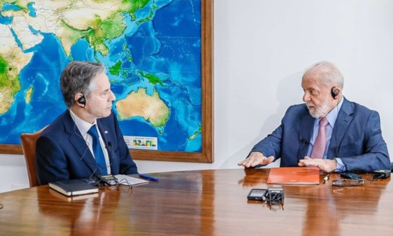 Secretário de Estado dos EUA, Antony Blinken diz a Lula que não há genocídio em Gaza