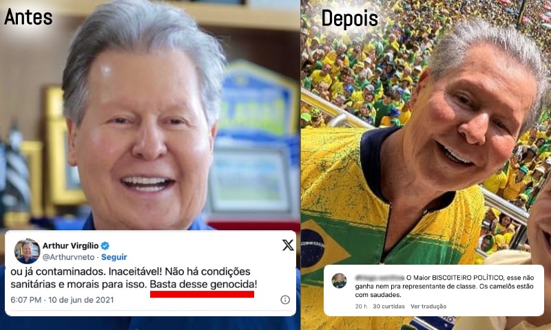 Arthur Virgílio tenta “Pegar Carona” na Manifestação de Bolsonaro e passa vergonha