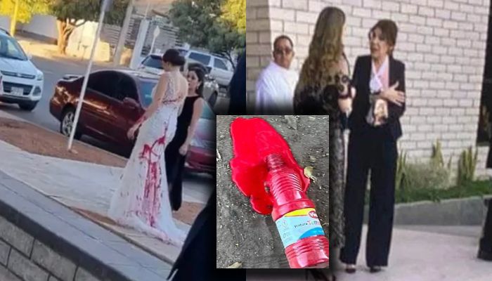 Sogra “megera” arma para jogar tinta em noiva e impedir casamento do filho; veja imagens