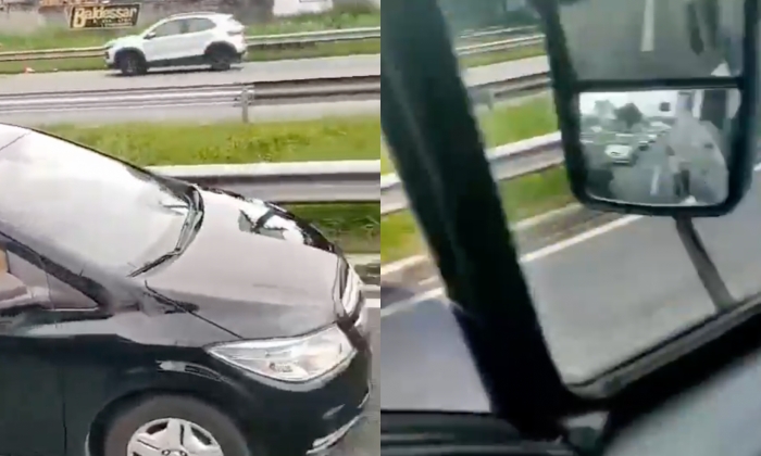 Sextou: morena paralisa o trânsito ao ser flagrada eng0lind0 ‘m4rcha’ em carro sem insulfilm; veja vídeo