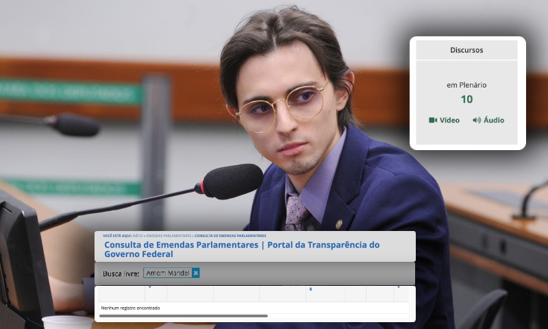 Amom Mandel ainda não enviou emendas parlamentares para o AM e só fez 10 discursos em 2023, mostra Portal da Transparência