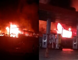 Incêndio na madrugada: fábrica fica completamente destruída após pegar fogo no Tarumã; veja vídeo