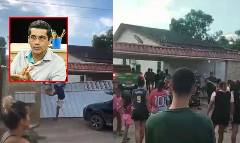 REVOLTA: população detona casa do prefeito Lúcio após m0rte de bebê em Manicoré; veja vídeos