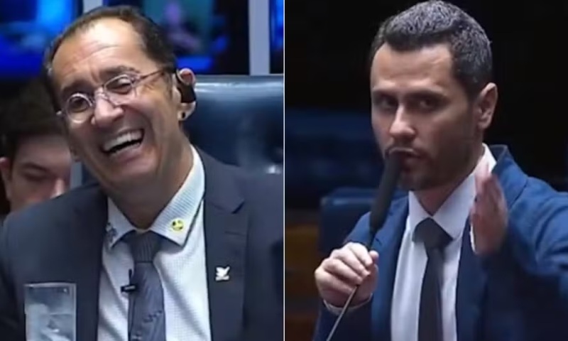 Kajuru tenta humilhar Cleiton de Azevedo sobre ‘tênis ridículo’ e rival rebate: ‘Comprado honestamente, sem propina e sem rolo’; veja vídeo