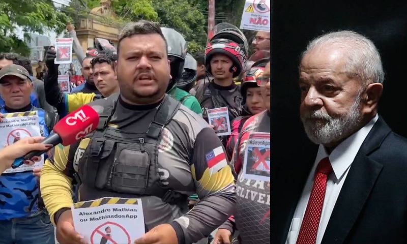 Entregadores de App em Manaus se manifestam contra PLP de Lula: “Não queremos regulamentação e mais impostos”; veja vídeo