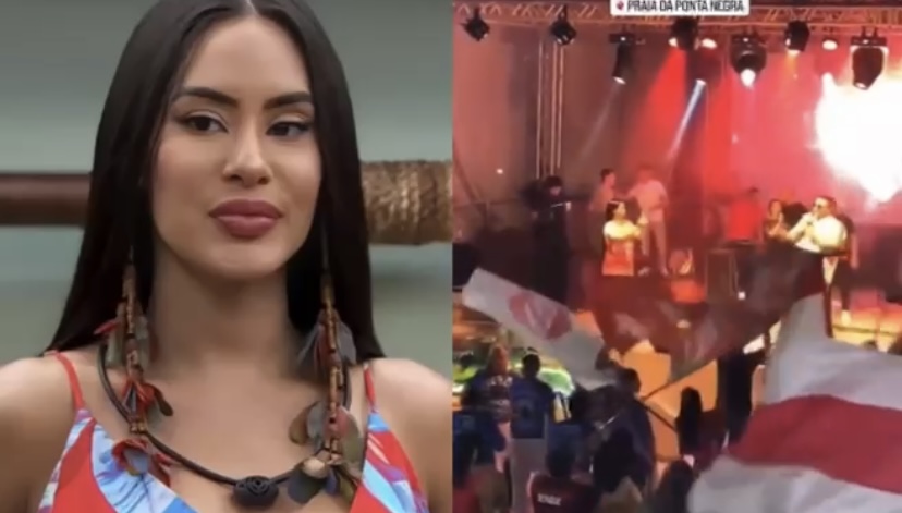 BBB24: manauaras se reúnem para assistir paredão de Isabelle Nogueira na Ponta Negra; veja vídeo