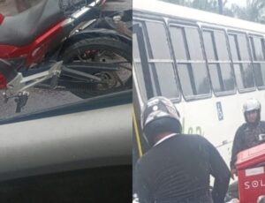 URGENTE: piloto de moto m0rre após ser atropel4do por ônibus no Novo Israel