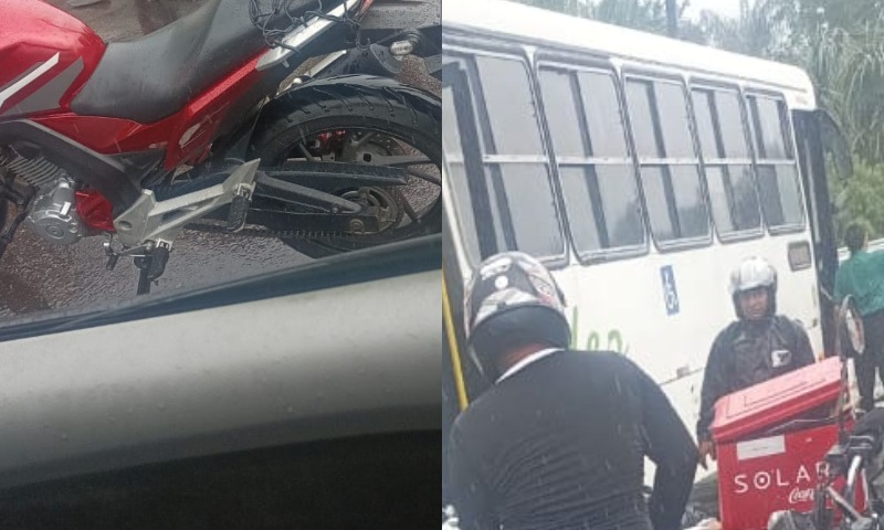 URGENTE:  piloto de moto m0rre após ser atropel4do por ônibus no Novo Israel