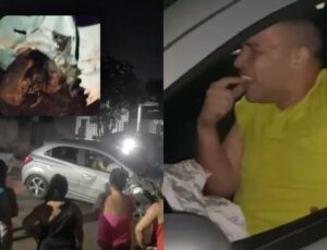 “Eu não sou vagabundo”: grita motorista bêbado que causou acidente dirigindo a 120 km/h; veja vídeos