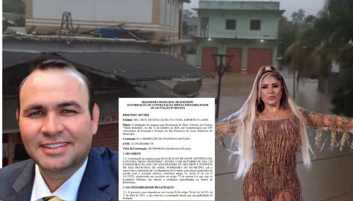 Revolta em Eirunepé: prefeito destina R$ 500 mil para show, enquanto moradores sofrem com infraestrutura precária