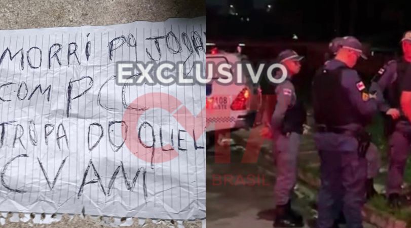 Facção deixa bilhete em corp0 de jovem execut4d0 em Manaus: “M0rri porque jogava com PCC”