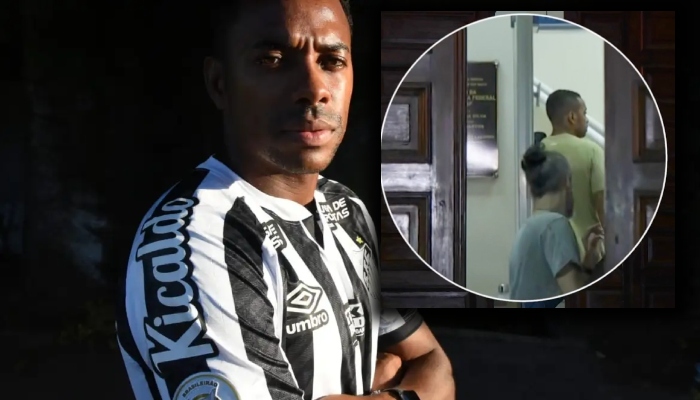 Robinho passa noite na cadeia e ficará uma semana em cela separada