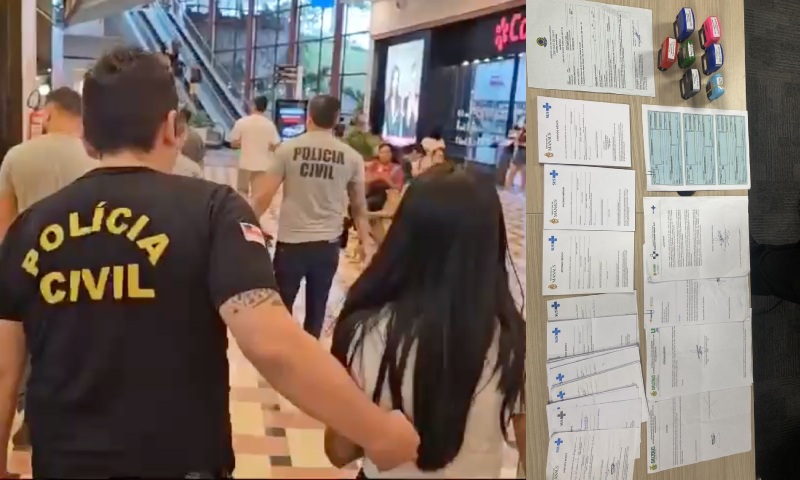 URGENTE: golpistas que falsificavam atestados de óbito são presos no Manauara Shopping; veja vídeo