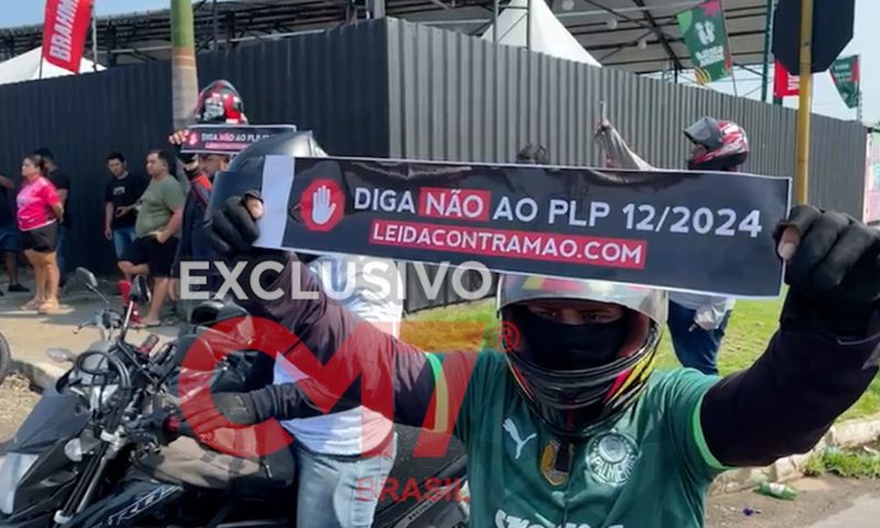 Protesto: Motociclistas por app fazem manifestação contra PLP 12/2024 em Manaus; veja vídeo