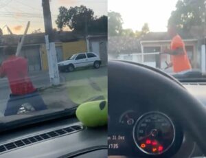 "Só na muletada": pedintes brig4m na rua para ver quem vai ficar com o 'ponto da esmola'; veja vídeo