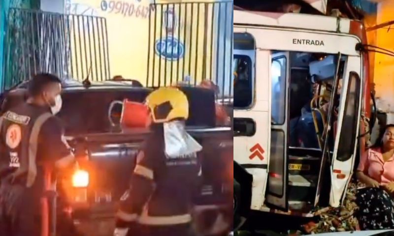 Tragédia: acid3nte entre ônibus e carro deixa 6 ferid0s em Manaus