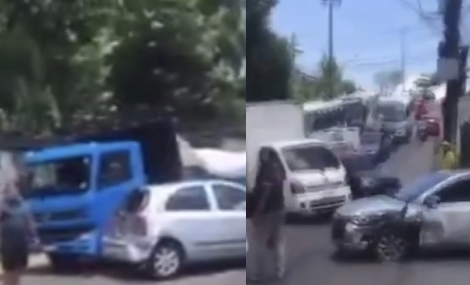 Grave acidente deixa vítimas feridas e trânsito caótico no Lírio do Vale; veja vídeo